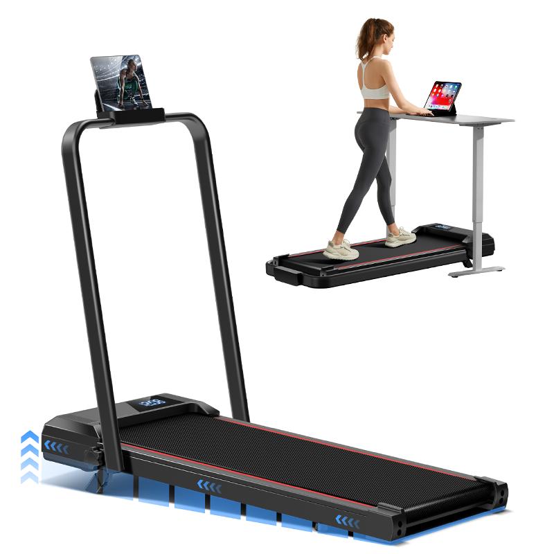 UMAY Fitness Under Desk Treadmill, High Definition Big Screen Walking Pad for Home Small, 2.5 HP Quiet Brushless, 265 LBS Capacity