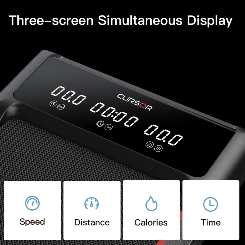 UMAY Fitness Under Desk Treadmill, High Definition Big Screen Walking Pad for Home Small, 2.5 HP Quiet Brushless, 265 LBS Capacity